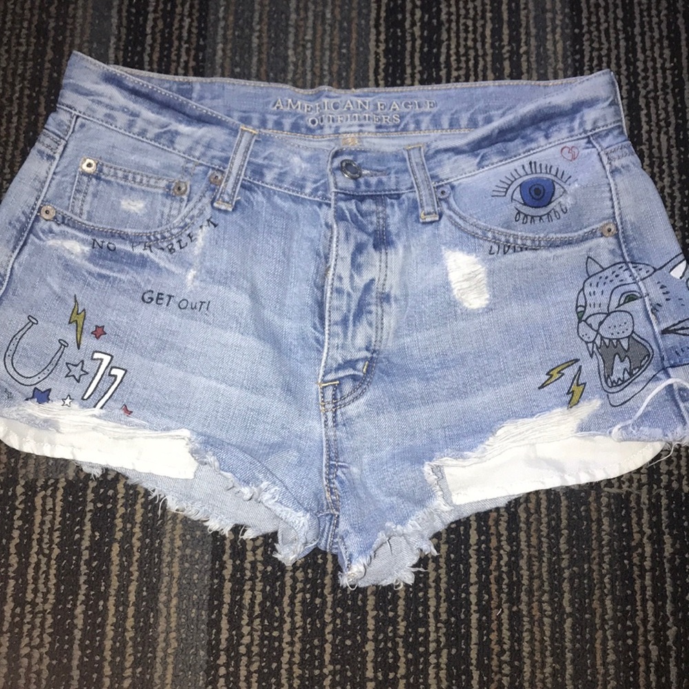 American Eagle Festival Decorated Shorts